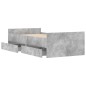 vidaXL Estructura de cama con cajones gris hormigón 75x190 cm vidaXL Estructura de cama con cajones gris hormigón 75x190 cm