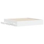vidaXL Estructura cama con cajones madera ingeniería blanca 160x200 cm vidaXL Estructura cama con cajones madera ingeniería blanca 160x200 cm