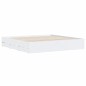 vidaXL Estructura cama con cajones madera ingeniería blanca 160x200 cm vidaXL Estructura cama con cajones madera ingeniería blanca 160x200 cm