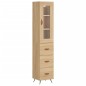 vidaXL Aparador de madera contrachapada roble Sonoma 34,5x34x180 cm vidaXL Aparador de madera contrachapada roble Sonoma 34,5x34x180 cm
