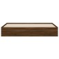 vidaXL Cama con cajones madera ingeniería marrón roble 160x200 cm