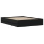 vidaXL Estructura de cama madera de ingeniería negro 150x200 cm vidaXL Estructura de cama madera de ingeniería negro 150x200 cm