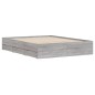 vidaXL Cama con cajones madera ingeniería gris Sonoma 150x200 cm vidaXL Cama con cajones madera ingeniería gris Sonoma 150x200 cm