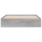 vidaXL Cama con cajones madera ingeniería gris Sonoma 150x200 cm vidaXL Cama con cajones madera ingeniería gris Sonoma 150x200 cm