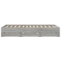 vidaXL Cama con cajones madera ingeniería gris Sonoma 150x200 cm vidaXL Cama con cajones madera ingeniería gris Sonoma 150x200 cm