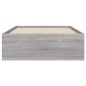 vidaXL Cama con cajones madera ingeniería gris Sonoma 90x200 cm