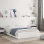 vidaXL Cama con cajones madera de ingeniería blanco 135x190 cm vidaXL Cama con cajones madera de ingeniería blanco 135x190 cm