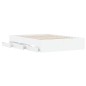 vidaXL Cama con cajones madera de ingeniería blanco 135x190 cm vidaXL Cama con cajones madera de ingeniería blanco 135x190 cm