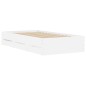 vidaXL Cama con cajones madera de ingeniería blanca 190x190 cm vidaXL Cama con cajones madera de ingeniería blanca 190x190 cm