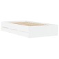 vidaXL Cama con cajones madera de ingeniería blanca 190x190 cm vidaXL Cama con cajones madera de ingeniería blanca 190x190 cm
