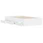 vidaXL Cama con cajones madera de ingeniería blanca 75x190 cm vidaXL Cama con cajones madera de ingeniería blanca 75x190 cm