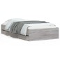 vidaXL Cama con cajones madera de ingeniería gris Sonoma 75x190 cm vidaXL Cama con cajones madera de ingeniería gris Sonoma 75x190 cm