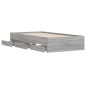 vidaXL Cama con cajones madera de ingeniería gris Sonoma 75x190 cm vidaXL Cama con cajones madera de ingeniería gris Sonoma 75x190 cm
