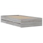 vidaXL Cama con cajones madera de ingeniería gris Sonoma 75x190 cm vidaXL Cama con cajones madera de ingeniería gris Sonoma 75x190 cm