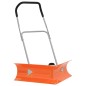 vidaXL Pala quitanieves de doble ángulo mango extensible acero naranja vidaXL Pala quitanieves de doble ángulo mango extensible acero naranja