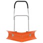 vidaXL Pala quitanieves de doble ángulo mango extensible acero naranja vidaXL Pala quitanieves de doble ángulo mango extensible acero naranja
