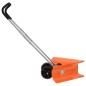 vidaXL Pala quitanieves de doble ángulo mango extensible acero naranja vidaXL Pala quitanieves de doble ángulo mango extensible acero naranja
