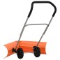 vidaXL Pala quitanieves de doble ángulo mango extensible acero naranja vidaXL Pala quitanieves de doble ángulo mango extensible acero naranja