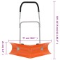 vidaXL Pala quitanieves de doble ángulo mango extensible acero naranja vidaXL Pala quitanieves de doble ángulo mango extensible acero naranja