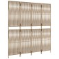 vidaXL Biombo de 4 paneles ratán sintético beige