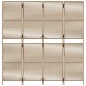 vidaXL Biombo de 4 paneles ratán sintético beige