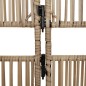 vidaXL Biombo de 4 paneles ratán sintético beige