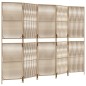 vidaXL Biombo de 5 paneles ratán sintético beige vidaXL Biombo de 5 paneles ratán sintético beige