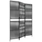 vidaXL Biombo de 3 paneles ratán sintético negro vidaXL Biombo de 3 paneles ratán sintético negro