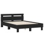 vidaXL Estructura de cama con cabecero y luces LED negro 120x190 cm vidaXL Estructura de cama con cabecero y luces LED negro 120x190 cm