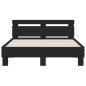 vidaXL Estructura de cama con cabecero y luces LED negro 120x190 cm vidaXL Estructura de cama con cabecero y luces LED negro 120x190 cm