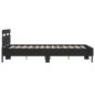 vidaXL Estructura de cama con cabecero y luces LED negro 135x190 cm vidaXL Estructura de cama con cabecero y luces LED negro 135x190 cm