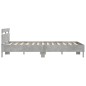 vidaXL Estructura de cama cabecero y luces LED gris hormigón 140x190cm vidaXL Estructura de cama cabecero y luces LED gris hormigón 140x190cm