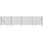 vidaXL Cerca de alambre de acero galvanizado verde 1,6x10 m