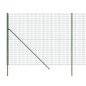 vidaXL Cerca de alambre de acero galvanizado verde 1,6x10 m
