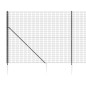 vidaXL Cerca de alambre con pinchos de anclaje gris antracita 2,2x10 m