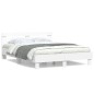 vidaXL Estructura cama con cabecero madera ingeniería blanco 150x200cm vidaXL Estructura cama con cabecero madera ingeniería blanco 150x200cm