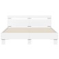 vidaXL Estructura cama con cabecero madera ingeniería blanco 150x200cm vidaXL Estructura cama con cabecero madera ingeniería blanco 150x200cm