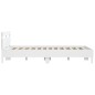 vidaXL Estructura cama con cabecero madera ingeniería blanco 150x200cm vidaXL Estructura cama con cabecero madera ingeniería blanco 150x200cm