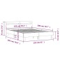 vidaXL Estructura cama con cabecero madera ingeniería blanco 150x200cm vidaXL Estructura cama con cabecero madera ingeniería blanco 150x200cm