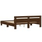 vidaXL Cama con cabecero madera de ingeniería marrón roble 180x200 cm vidaXL Cama con cabecero madera de ingeniería marrón roble 180x200 cm