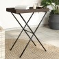 vidaXL Mesa con bandeja plegable ratán sintético marrón 65x40x75 cm vidaXL Mesa con bandeja plegable ratán sintético marrón 65x40x75 cm