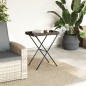 vidaXL Mesa con bandeja plegable ratán sintético marrón 65x40x75 cm vidaXL Mesa con bandeja plegable ratán sintético marrón 65x40x75 cm
