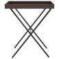 vidaXL Mesa con bandeja plegable ratán sintético marrón 65x40x75 cm vidaXL Mesa con bandeja plegable ratán sintético marrón 65x40x75 cm