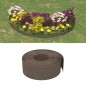 vidaXL Borduras de jardín 4 uds polietileno marrón 10 m 20 cm vidaXL Borduras de jardín 4 uds polietileno marrón 10 m 20 cm