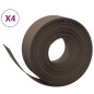 vidaXL Borduras de jardín 4 uds polietileno marrón 10 m 20 cm vidaXL Borduras de jardín 4 uds polietileno marrón 10 m 20 cm