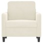 vidaXL Sillón de terciopelo color crema 60 cm vidaXL Sillón de terciopelo color crema 60 cm