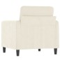 vidaXL Sillón de terciopelo color crema 60 cm vidaXL Sillón de terciopelo color crema 60 cm