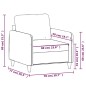 vidaXL Sillón de terciopelo color crema 60 cm vidaXL Sillón de terciopelo color crema 60 cm