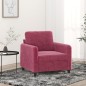 vidaXL Sillón de terciopelo rojo tinto 60 cm vidaXL Sillón de terciopelo rojo tinto 60 cm