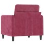 vidaXL Sillón de terciopelo rojo tinto 60 cm vidaXL Sillón de terciopelo rojo tinto 60 cm
